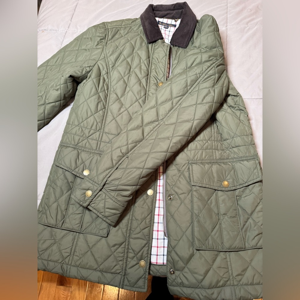Brooks Brothers Army Green Puffer Quilted Jacket - Picture 7 of 9